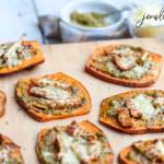 mini sweet potato chicken pesto pizzas 4