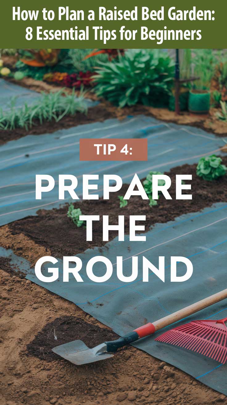 preparing a section of the garden for raised beds