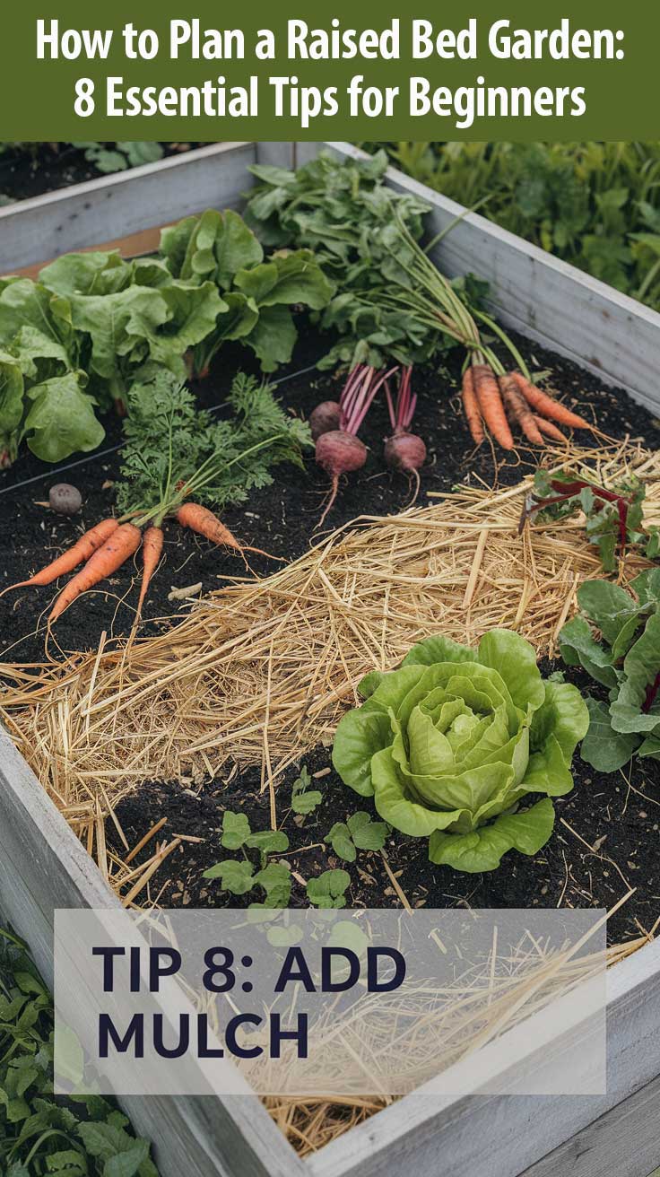 raised garden bed with mulch