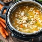 Gluten Free Instant Pot Chicken and Rice Soup recipe