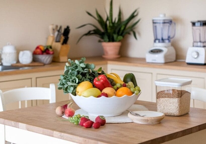 a-feminine-kitchen-setting-with-a-wooden_Pg7_RQpGQ5WDHeEJmzb7_g_5qN8hXmATfW0fbYZro3dLg