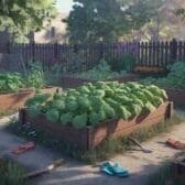 A beautiful raised bed vegetable garden