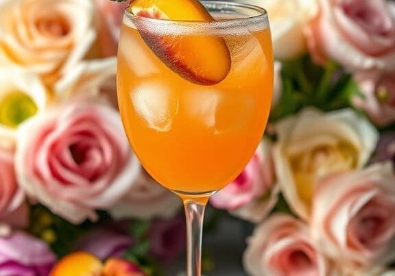 peachy passion fruit mocktail