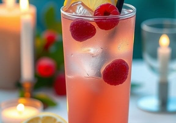 romantic raspberry lemonade